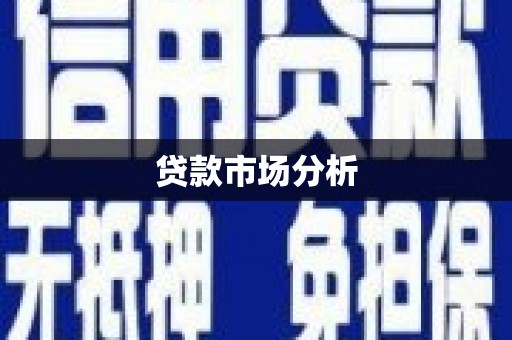 分宜贷款市场分析