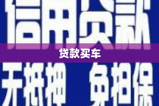 分宜贷款买车
