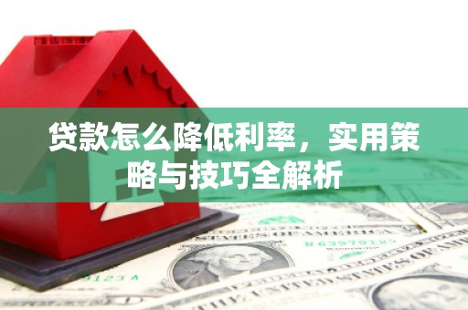 分宜贷款怎么降低利率，实用策略与技巧全解析