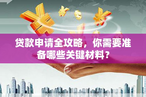分宜贷款申请全攻略，你需要准备哪些关键材料？