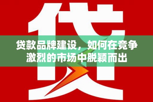 分宜贷款品牌建设，如何在竞争激烈的市场中脱颖而出