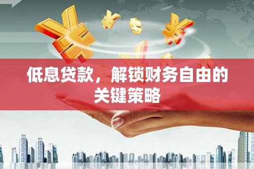 分宜低息贷款，解锁财务自由的关键策略