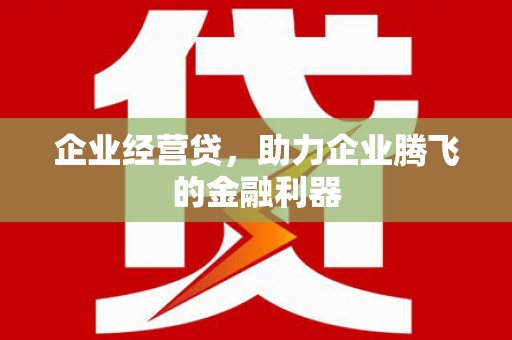 分宜企业经营贷，助力企业腾飞的金融利器