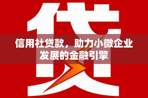分宜信用社贷款，助力小微企业发展的金融引擎