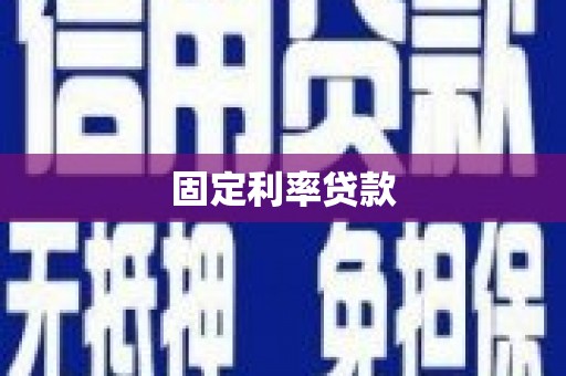 分宜固定利率贷款