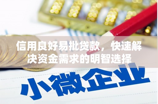分宜信用良好易批贷款，快速解决资金需求的明智选择
