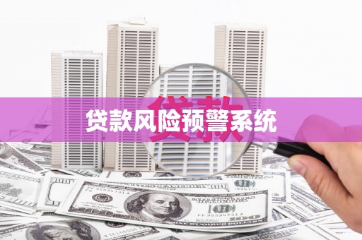 分宜贷款风险预警系统
