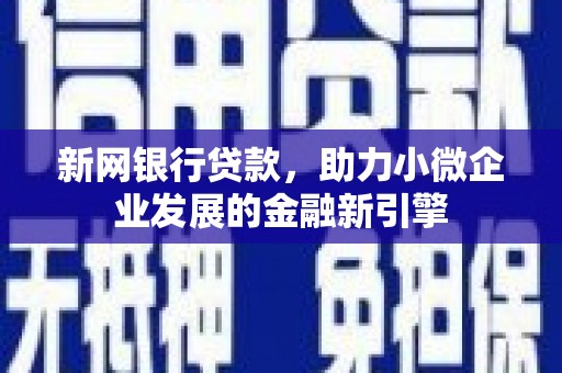 分宜新网银行贷款，助力小微企业发展的金融新引擎