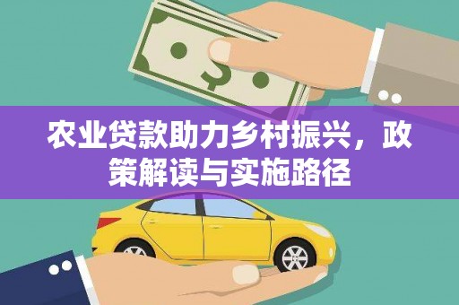 分宜农业贷款助力乡村振兴，政策解读与实施路径