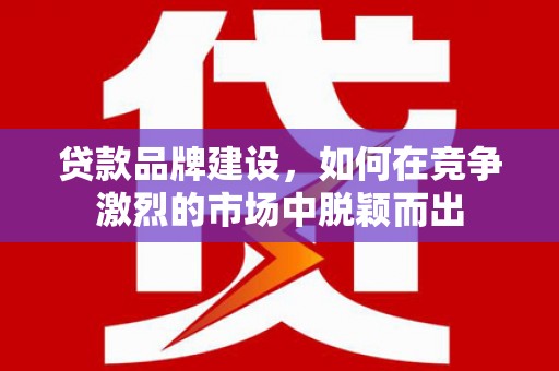 分宜贷款品牌建设，如何在竞争激烈的市场中脱颖而出