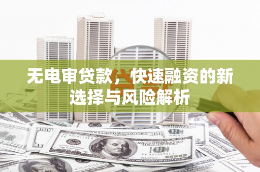 分宜无电审贷款，快速融资的新选择与风险解析