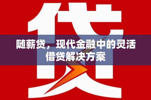 分宜随薪贷，现代金融中的灵活借贷解决方案