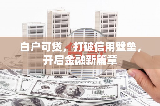 分宜白户可贷，打破信用壁垒，开启金融新篇章