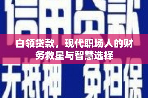 分宜白领贷款，现代职场人的财务救星与智慧选择
