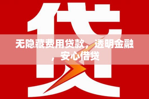分宜无隐藏费用贷款，透明金融，安心借贷