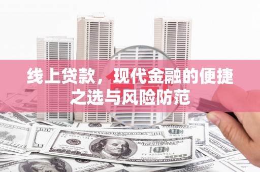 分宜线上贷款，现代金融的便捷之选与风险防范