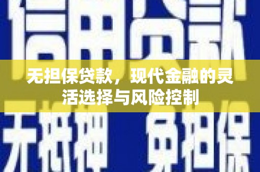 分宜无担保贷款，现代金融的灵活选择与风险控制
