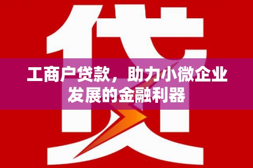 分宜工商户贷款，助力小微企业发展的金融利器