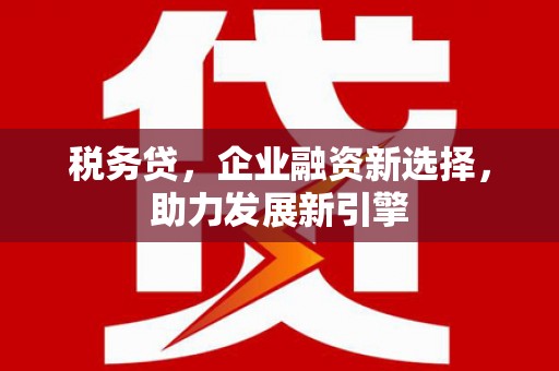 分宜税务贷，企业融资新选择，助力发展新引擎