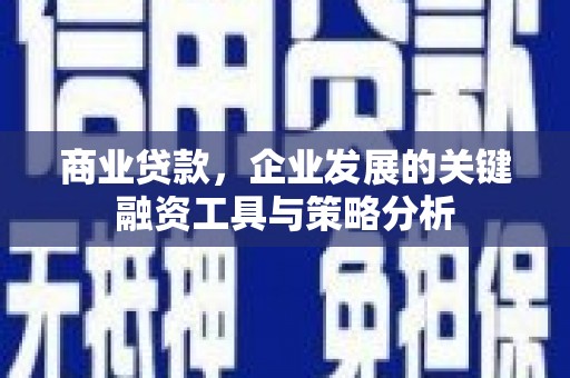 分宜商业贷款，企业发展的关键融资工具与策略分析