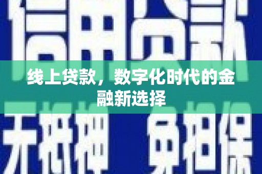 分宜线上贷款，数字化时代的金融新选择