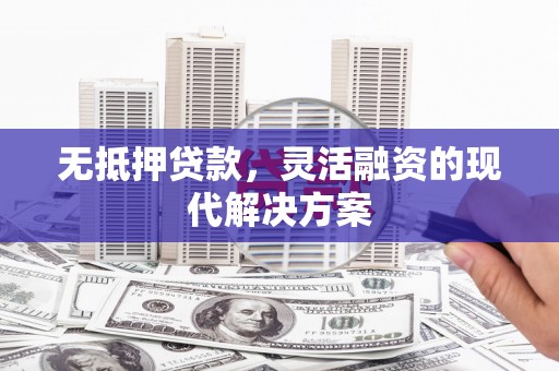 分宜无抵押贷款，灵活融资的现代解决方案