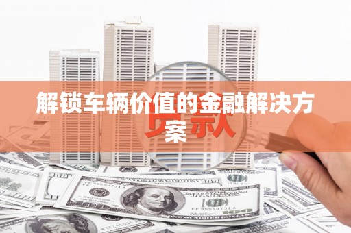 分宜解锁车辆价值的金融解决方案