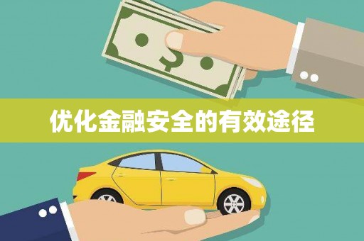 分宜优化金融安全的有效途径